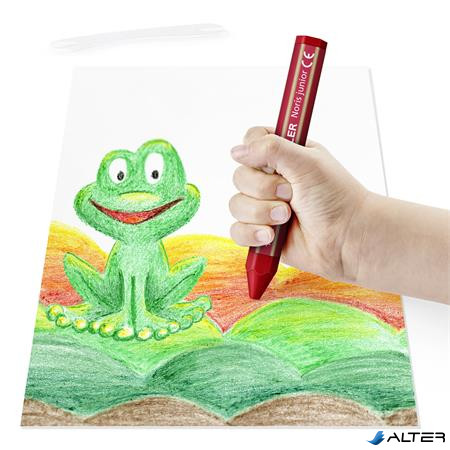 Zsírkréta, jumbo, hatszögletű, STAEDTLER "Noris Junior 224", 18 különböző szín