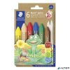 Zsírkréta, vastag, hatszögletű, STAEDTLER "Noris Junior 224", 6 különböző szín