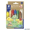 Zsírkréta, jumbo, hatszögletű, STAEDTLER "Noris Junior 224", 6 különböző szín