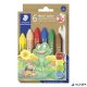Zsírkréta, vastag, hatszögletű, STAEDTLER "Noris Junior 224", 6 különböző szín