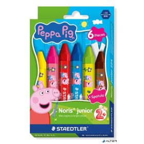  Zsírkréta, hatszögletű, jumbo, STAEDTLER „Noris® junior 224”, Peppa malac, 6 szín