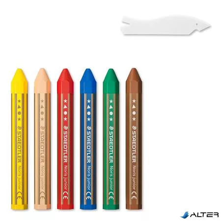 Zsírkréta, hatszögletű, jumbo, STAEDTLER „Noris® junior 224”, Peppa malac, 6 szín