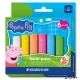 Aszfaltkréta, jumbo, STAEDTLER 'Noris® Junior 2365', Peppa malac, 6 szín