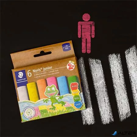 Aszfaltkréta, jumbo, STAEDTLER "Noris® Junior 2365", 6 szín