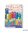 Zsírkréta, zselés, STAEDTLER "Noris 2390", 6 csillogó szín