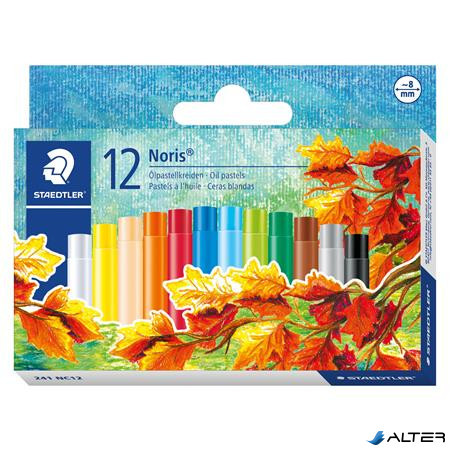 Olajpasztell kréta, STAEDTLER 'Noris 241', 12 különböző szín