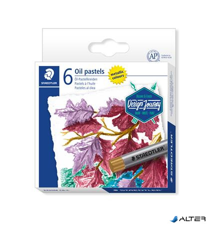 Olajpasztell kréta, STAEDTLER® "2420 M", 6 különböző metál szín
