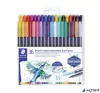 Ecsetirón készlet, 0,5-0,8/1,0-6,0 mm, kétvégű, STAEDTLER "3001", 36 szín