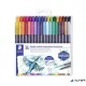 Ecsetirón készlet, 0,5-0,8/1,0-6,0 mm, kétvégű, STAEDTLER "3001", 36 szín