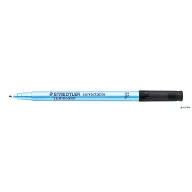   Alkoholmentes marker, OHP, 0,6 mm, STAEDTLER "Lumocolor® 305 F", fekete