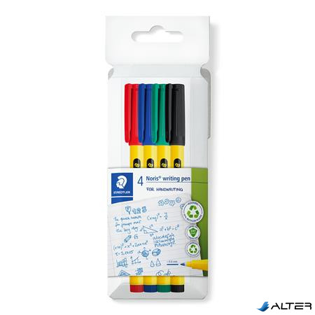 Tűfilc készlet, 0,6 mm,  STAEDTLER "Noris® 307", 4 különböző szín