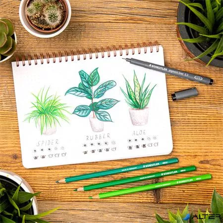 Tusfilc, 0,3 mm, STAEDTLER 'Pigment Liner 308', fekete