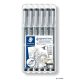 Tusfilc készlet, STAEDTLER "Pigment Liner 308", fekete, 4+2 darab