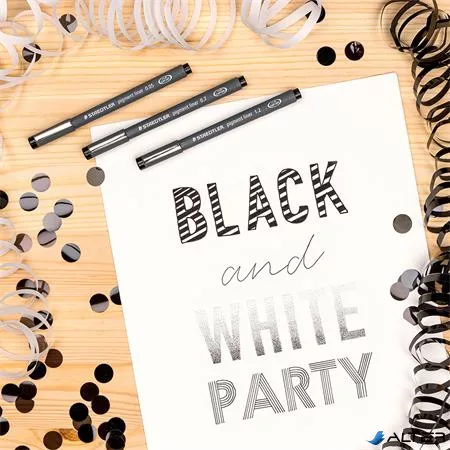 Tusfilc készlet, STAEDTLER 'Pigment Liner 308', fekete