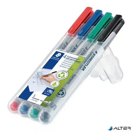Alkoholmentes marker készlet, OHP, 0,4 mm, STAEDTLER 'Lumocolor® 311 S', 4 különböző szín