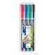 Alkoholos marker készlet, OHP, 0,4 mm, STAEDTLER "Lumocolor® 313 S", 4 különböző szín