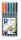Alkoholos marker készlet, OHP, 0,4 mm, STAEDTLER 'Lumocolor® 313 S', 6 különböző szín
