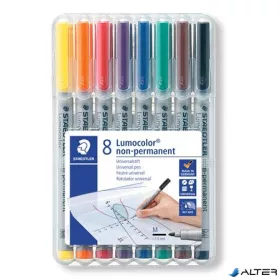   Alkoholmentes marker készlet, OHP, 1 mm, STAEDTLER 'Lumocolor® 315', 8 különböző szín