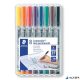 Alkoholmentes marker készlet, OHP, 1 mm, STAEDTLER 'Lumocolor® 315', 8 különböző szín