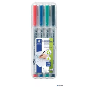   Alkoholmentes marker készlet, OHP, 0,6 mm, STAEDTLER "Lumocolor® 316 F", 4 különböző szín