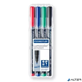   Alkoholos marker készlet, OHP, 1 mm, STAEDTLER "Lumocolor® 317 M", 4 különböző szín