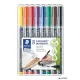 Alkoholos marker készlet, OHP, 1 mm, STAEDTLER "Lumocolor® 317 M", 8 különböző szín