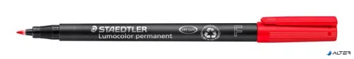 Alkoholos marker, OHP, 0,6 mm, STAEDTLER "Lumocolor® 318 F", piros
