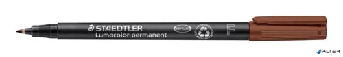 Alkoholos marker, OHP, 0,6 mm, STAEDTLER 'Lumocolor® 318 F', barna