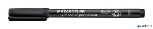 Alkoholos marker, OHP, 0,6 mm, STAEDTLER 'Lumocolor® 318 F', fekete