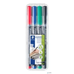   Alkoholos marker készlet, OHP, 0,6 mm, STAEDTLER "Lumocolor® 318 F", 4 különböző szín