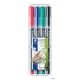 Alkoholos marker készlet, OHP, 0,6 mm, STAEDTLER 'Lumocolor® 318 F', 4 különböző szín