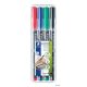 Alkoholos marker készlet, OHP, 0,6 mm, STAEDTLER "Lumocolor® 318 F", 4 különböző szín