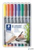 Alkoholos marker készlet, OHP, 0,6 mm, STAEDTLER "Lumocolor® 318 F", 8 különböző szín