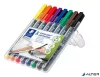 Alkoholos marker készlet, OHP, 0,6 mm, STAEDTLER 'Lumocolor® 318 F', 8 különböző szín