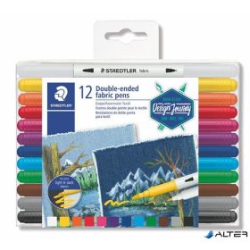  Textilfilc, kétvégű, STAEDTLER® "3190", 12 különböző szín