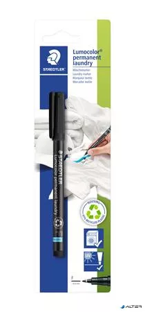 Textil jelölő alkoholos marker, 0,6 mm, kúpos, STAEDTLER 'Lumocolor® laundry 319 LM', fekete
