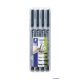 Alkoholos marker készlet, OHP, STAEDTLER 'Lumocolor® 31', 4 különböző vonalvastagság, fekete