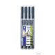 Alkoholos marker készlet, OHP, STAEDTLER "Lumocolor® 31", 4 különböző vonalvastagság, fekete