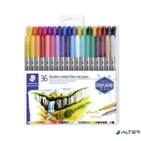   Filctoll készlet, 0,8/3,0 mm, kétvégű, STAEDTLER® "3200", 36 különböző szín