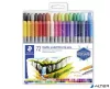 Filctoll készlet, 0,8/3,0 mm, kétvégű, STAEDTLER® "3200", 72 különböző szín