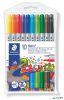 Filctoll készlet, 1-3 mm, kétvégű, kimosható, STAEDTLER "Noris® 320", 10 különböző szín