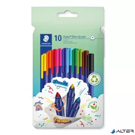   Filctoll készlet, 1 mm, STAEDTLER "Triplus 323", 10 különböző szín