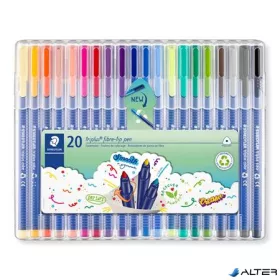   Filctoll készlet, 1 mm, STAEDTLER "Triplus 323", 20 különböző szín