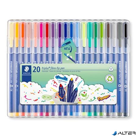 Rostirón készlet, 1 mm, STAEDTLER "Triplus 323", 20 különböző szín