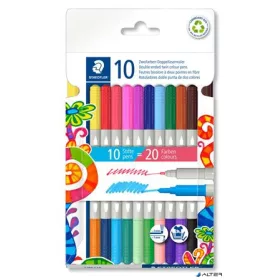   Filctoll készlet, 1/3 mm, kétvégű, STAEDTLER® '3280', 20 különböző szín