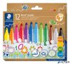 Filctoll készlet, 3 mm, háromszögletű, kimosható, STAEDTLER "Noris® jumbo 328-B", 12 különböző szín