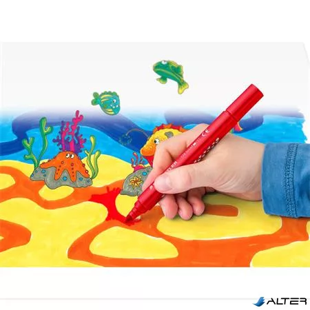 Filctoll készlet, 3 mm, háromszögletű, kimosható, STAEDTLER "Noris® jumbo 328-B", 12 szín