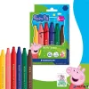 Filctoll készlet, 2,5 mm, kimosható, jumbo, STAEDTLER „Noris® junior 329”, Peppa malac, 6 szín