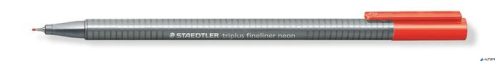 Tűfilc, 0,3 mm, STAEDTLER "Triplus 334", neonpiros