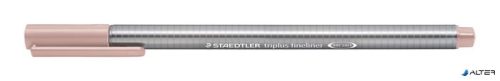 Tűfilc, 0,3 mm, STAEDTLER "Triplus 334", antik rózsaszín